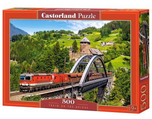 Castorland Train on the Bridge,Puzzle 500 db-os (B-52462)