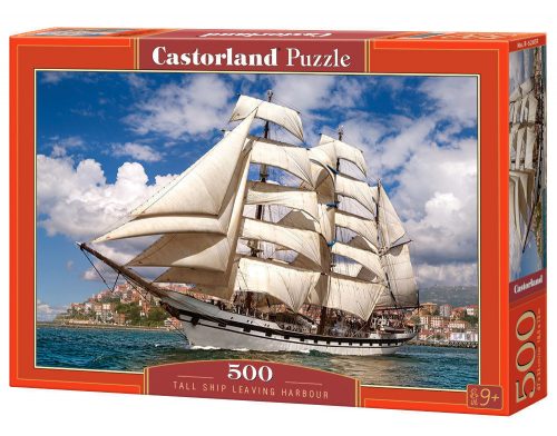 Castorland Tall Ship Leaving Harbour,Puzzle 500 Tei (B-52851)