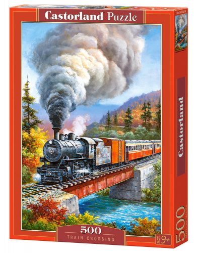 Castorland Train Crossing, Puzzle 500 db-os (B-53216)