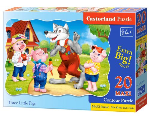 Castorland Three Little Pigs, Puzzle 20 db-os maxi (C-02399-1)