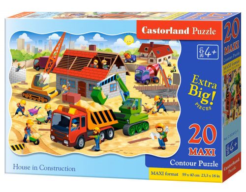 Castorland House in Construction,Puzzle 20db-osMaxi (C-02412-1)