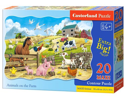 Castorland Animals on the Farm, Puzzle 20 db-os maxi (C-02429-1)