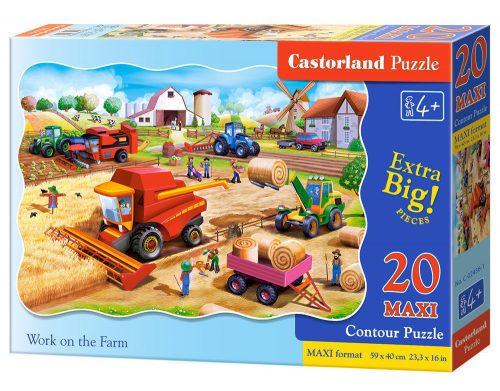 Castorland Work on the Farm, Puzzle 20 db-os maxi (C-02436-1)