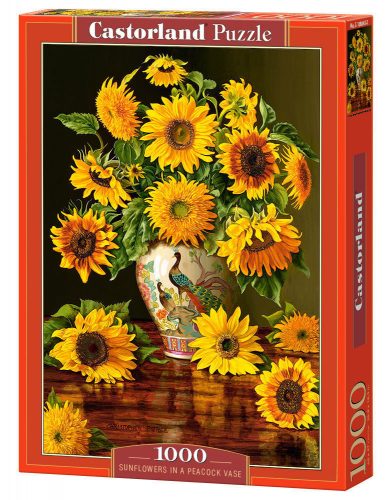 Castorland Sunflowers in a Peacock Vase,Puzzle 1000 db-os (C-103843-2)