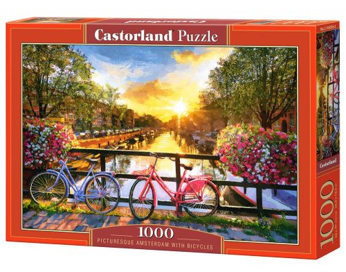 Castorland Picturesque Amsterdam with Bicycles, Puzzle 1000 db-os (C-104536-2)