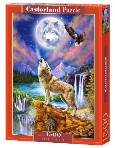 Castorland Wolf's Night, Puzzle 1500 db-os (C-151806-2)