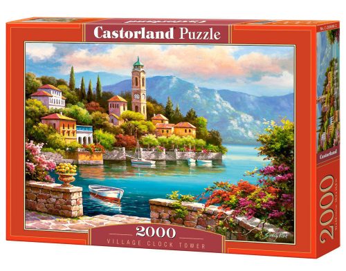 Castorland Village Clock Tower, Puzzle 2000 db-os (C-200696-2)