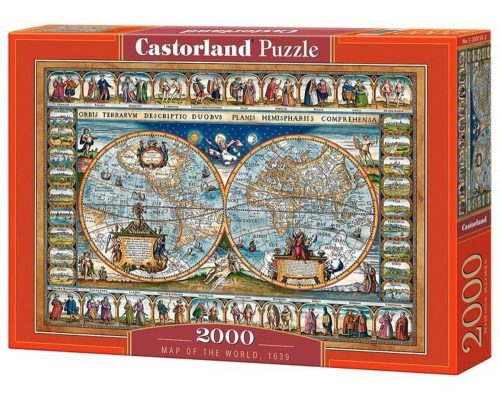 Castorland Map of the world,1639,Puzzle 2000 db-os (C-200733-2)