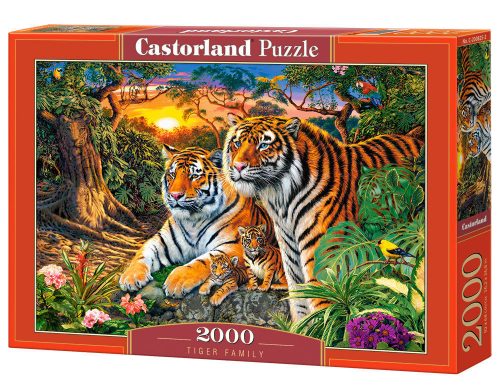 Castorland Tiger Family, Puzzle 2000 db-os (C-200825-2)