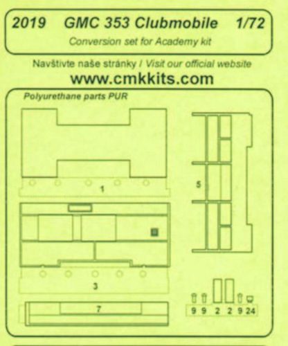 CMK GMC 353 Clubmobile - conversion set für Academy Bausatz  (129-2019)