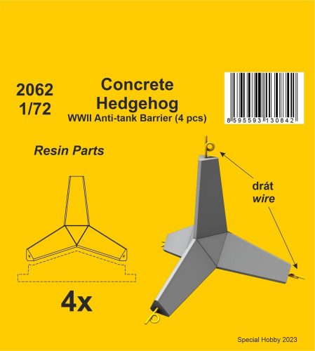 CMK Concrete Hedgehog - WWII Anti-tank Barrier (4 pcs.) (129-2062)