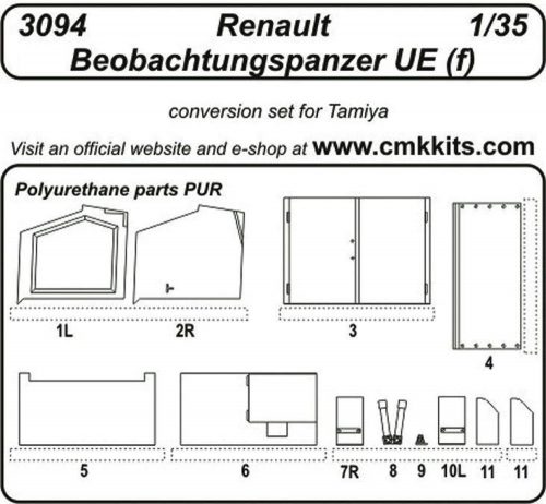 CMK Renault Beobachtungspanzer UE (f) für Tamiya Bausatz  (129-3094)