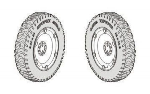 CMK Autoblinda AB.43/Pz.Sp.Wg.AB.203 (i) spare wheels set for Italeri kit 1:35 (129-3127)