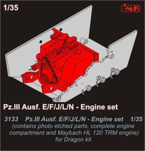 CMK Pz. III Ausf E/F/J/L/N Engine set 1:35 (129-3133)