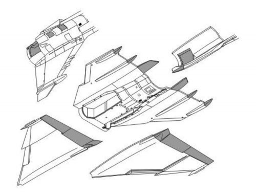 CMK JAS 39 A/C  Gripen Steuerflächen  (129-4150)