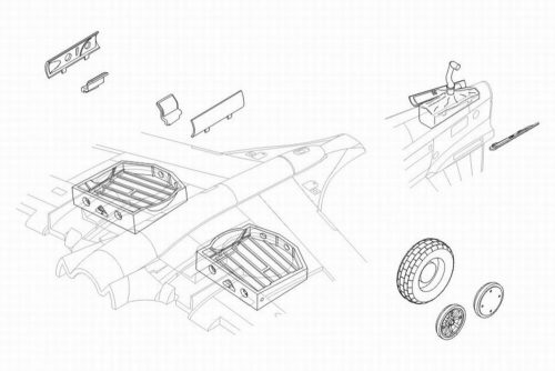 CMK P-40E Warhawk Fahrwerkset (129-4155)