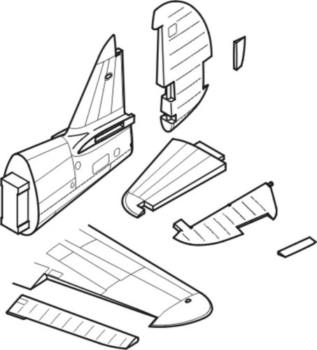 CMK P-40E Warhawk Steuerflächen (129-4156)