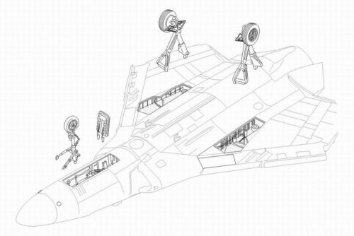 CMK F4D-1 Skyray Fahrwerk-Set (129-4162)