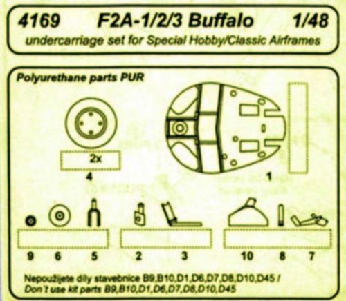 CMK Buffalo F2A-1/2/3 undercarriage  (129-4169)