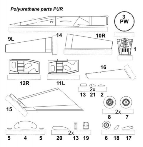 CMK F-16C/D für Hasegawa-Bausatz  (129-4188)