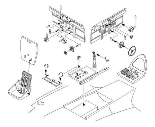 CMK Lavokhin La-7 interior set für Gavia/Eduard Bausatz (129-4195)