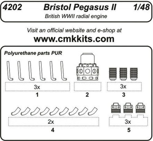 CMK Bristol Pegasus II British radial engine  (129-4202)