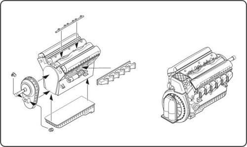 CMK Rolls Royce Merlin serie 60 British engine (129-4216)