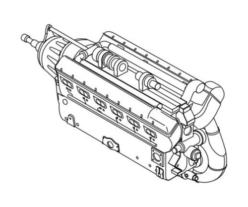 CMK Daimler Benz DB 603 Aircraft Engine (129-4217)