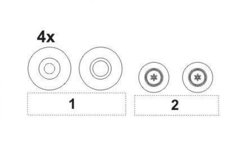 CMK TSR-2 Wheels Set für Airfix Bausatz  (129-4229)