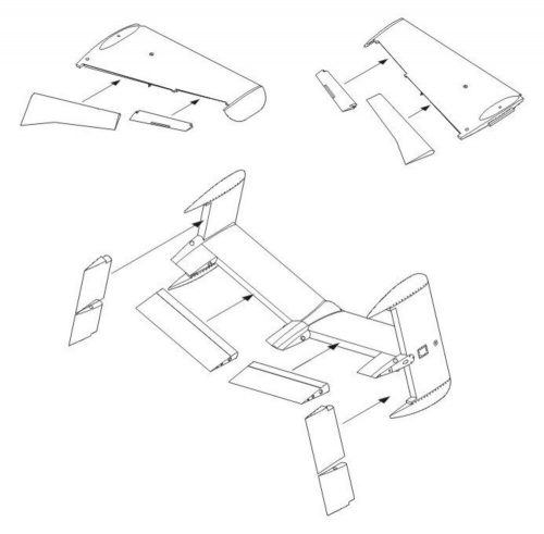 CMK He 162A-2 Control surfaces für Tamiya Bausatz  (129-4232)