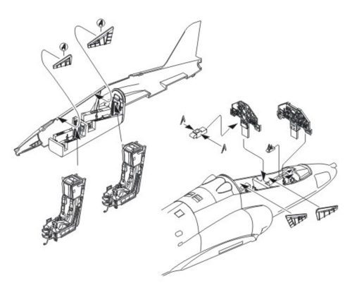 CMK Hawk T.Mk.I interior set for Italeri 1:48 (129-4235)