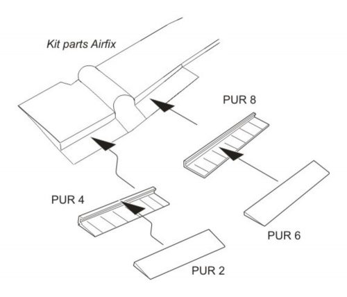 CMK Martin B-57B Landing flaps for Airfix 1:48 (129-4236)