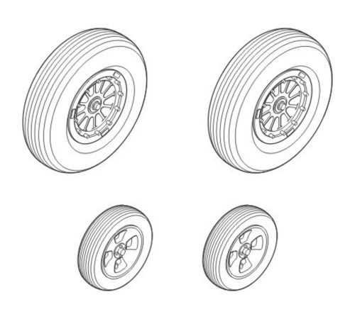 CMK Martin B-57B Wheels set for Airfix 1:48 (129-4238)