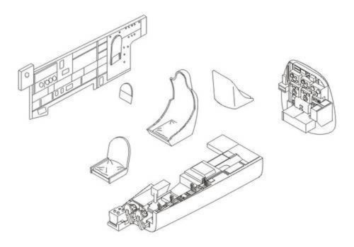 CMK Junkers Ju 88A Interior set 1:48 (129-4251)