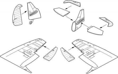 CMK Spitfire Mk.I Control surfaces set (TAM) 1:48 (129-4265)