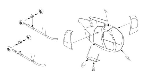 CMK OH-6 Cayuse Exterior set 1:48 (129-4267)