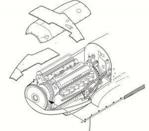 CMK Spitfire Mk.I Engine set f. Tamiya 1:48 (129-4282)