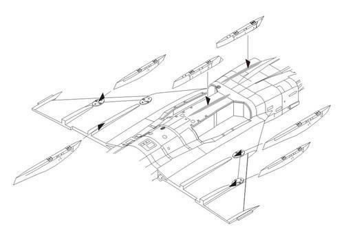 CMK JAS-39C Gripen-Correction Wing racks 1:48 (129-4304)