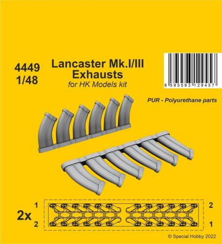 CMK Lancaster Mk.I/III Exhausts 1/48 / for HK Models kit 1:48 (129-4449)