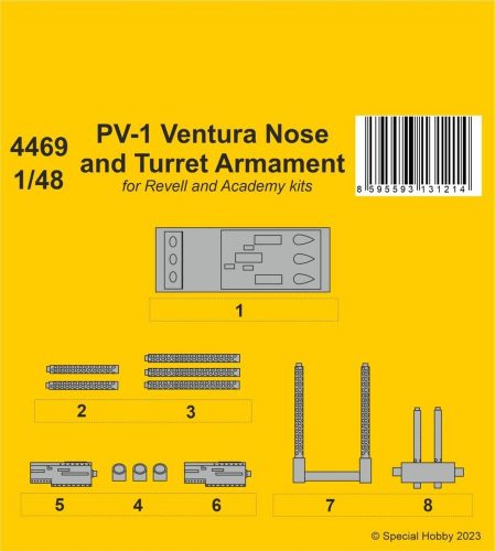 CMK PV-1 Ventura Nose and Turret Armament 1:48 (129-4469)