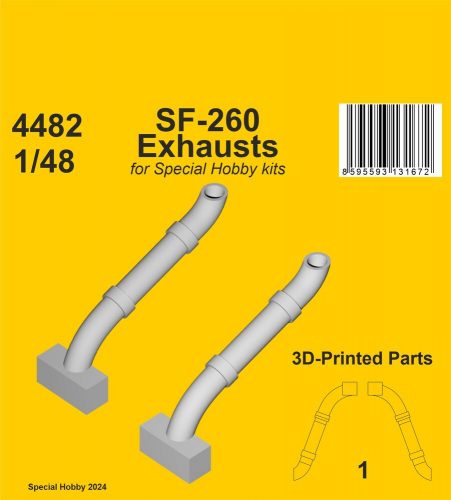 CMK SF-260 Exhausts / for SH kits 1:48 (129-4482)