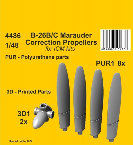 CMK B-26B/C Marauder Correction Propellers / for ICM kit 1:48 (129-4486)