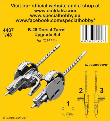 CMK B-26 Dorsal Turret Upgrade Set / for ICM kit 1:48 (129-4487)