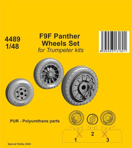 CMK F9F Panther Wheels Set / for Trumpeter kits 1:48 (129-4489)