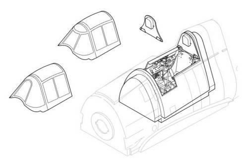 CMK F6F/-3 Hellcat, Cockpit, Resin + Photoetch  (129-5004)