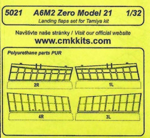 CMK A6M2 Zero Model 21 Landing flaps für Tamiya-Bausatz  (129-5021)