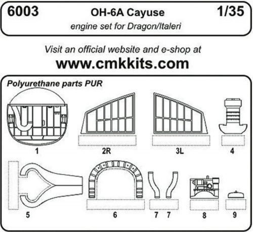 CMK OH-6 Engine Set für Dragon Bausatz  (129-6003)