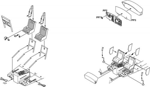 CMK UH-1D Interior set (DRA), USA, Modern 1:35 (129-6005)