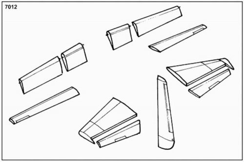 CMK Me-262 A/B Steuerflächen (129-7012)