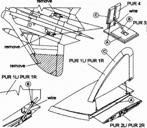 CMK F4D-1 Wing fold set  (129-7027)